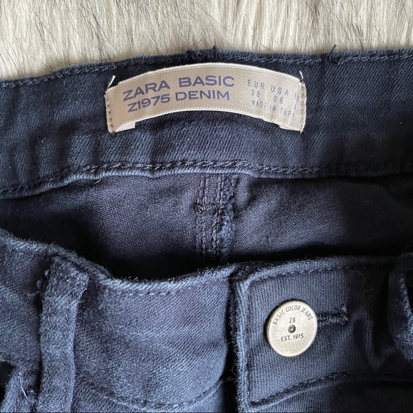 Zara Z1975 navy jeans w stripes - Picture 4 of 5